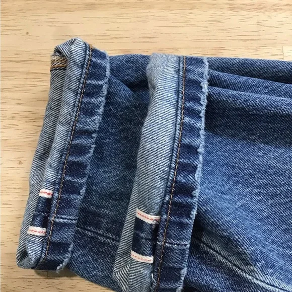 Levi’s Women’s 501 S Skinny Selvedge White Oak Cone Denim Distressed Jeans 27x28 - Picture 10 of 10